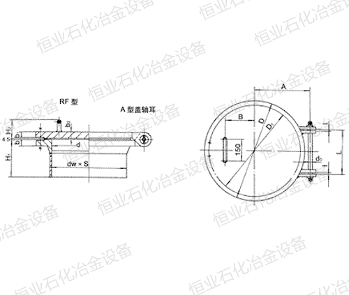 回轉(zhuǎn)蓋帶頸對焊法蘭人孔